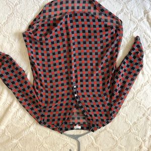 Sheer checkered top